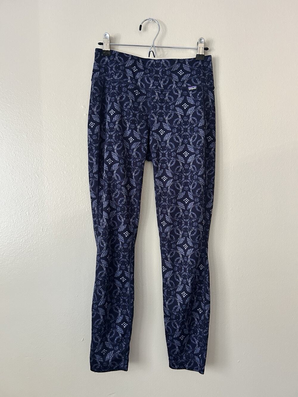 Patagonia Capilene Midweight Leggings Blue Print Baselayer Thermal XS